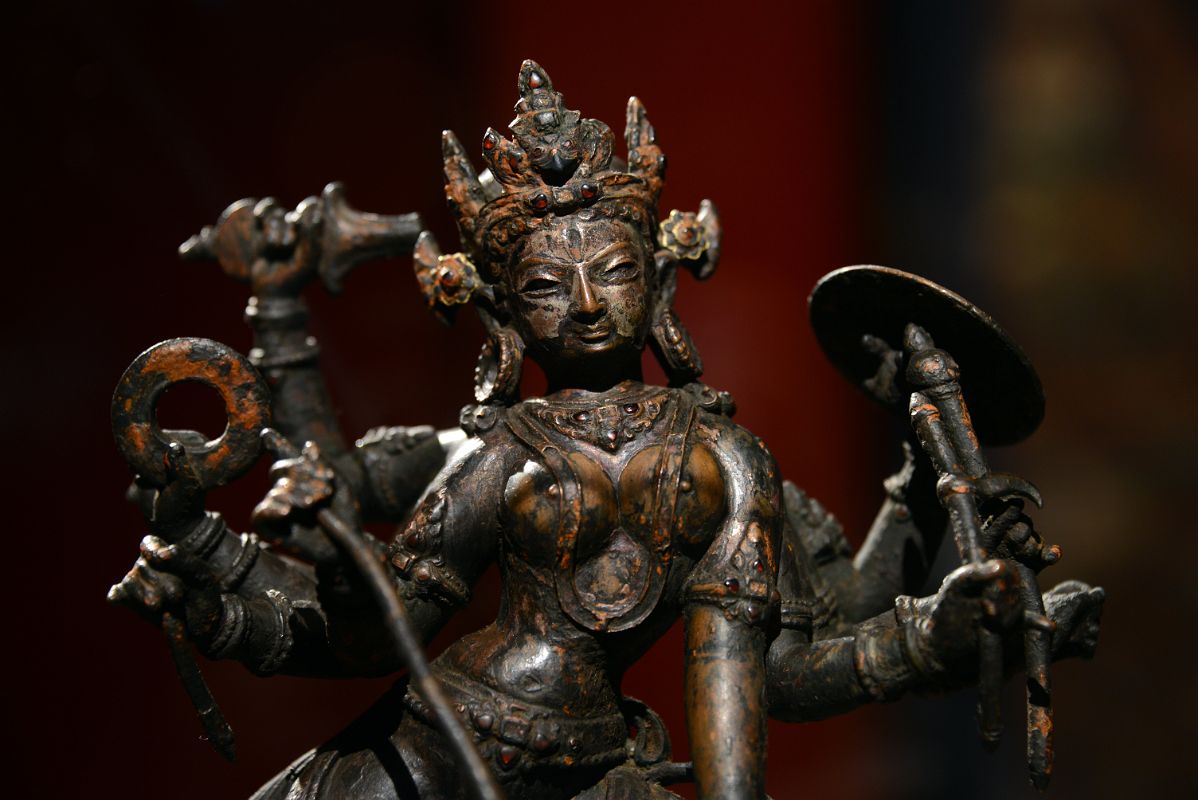 13-3 The Goddess Durga Slaying Mahisha, 14C, Nepal - New York Metropolitan Museum Of Art
